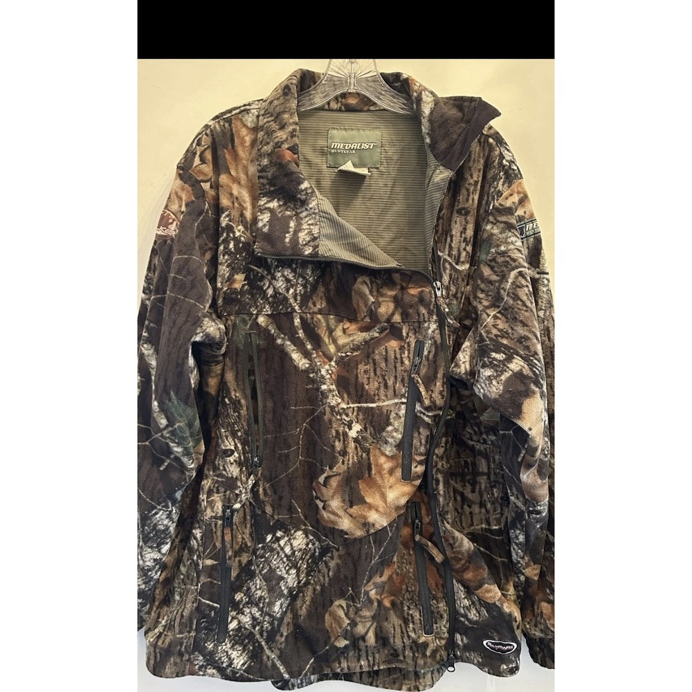 Medalist Huntgear Silvermax Camouflage Soft Fleece Side Zip Lined Jacket‎ Size L